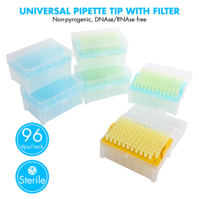Low Retention Sterile Pipette Tips with Filter