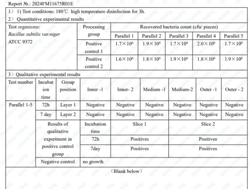 Figure 1：ICO170 incubator uses ATCC 9372 strain to verify sterilization capability