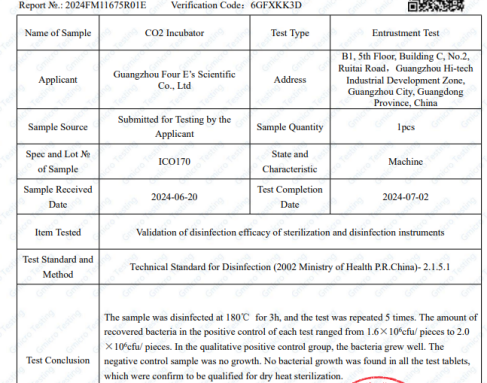 Figure 1：ICO170 incubator uses ATCC 9372 strain to verify sterilization capability